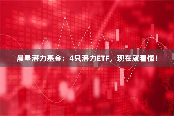 晨星潜力基金：4只潜力ETF，现在就看懂！